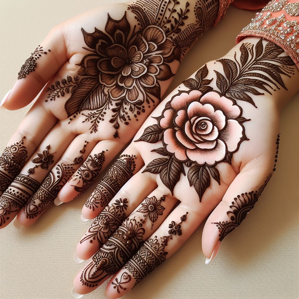 front hand simple mehndi design