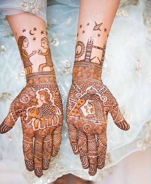 Front hand mehndi