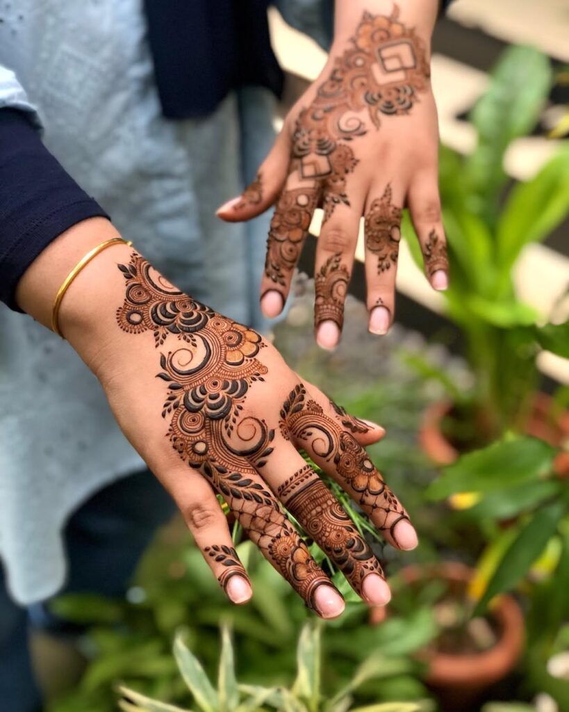 easy mehndi design for raksha bandhan