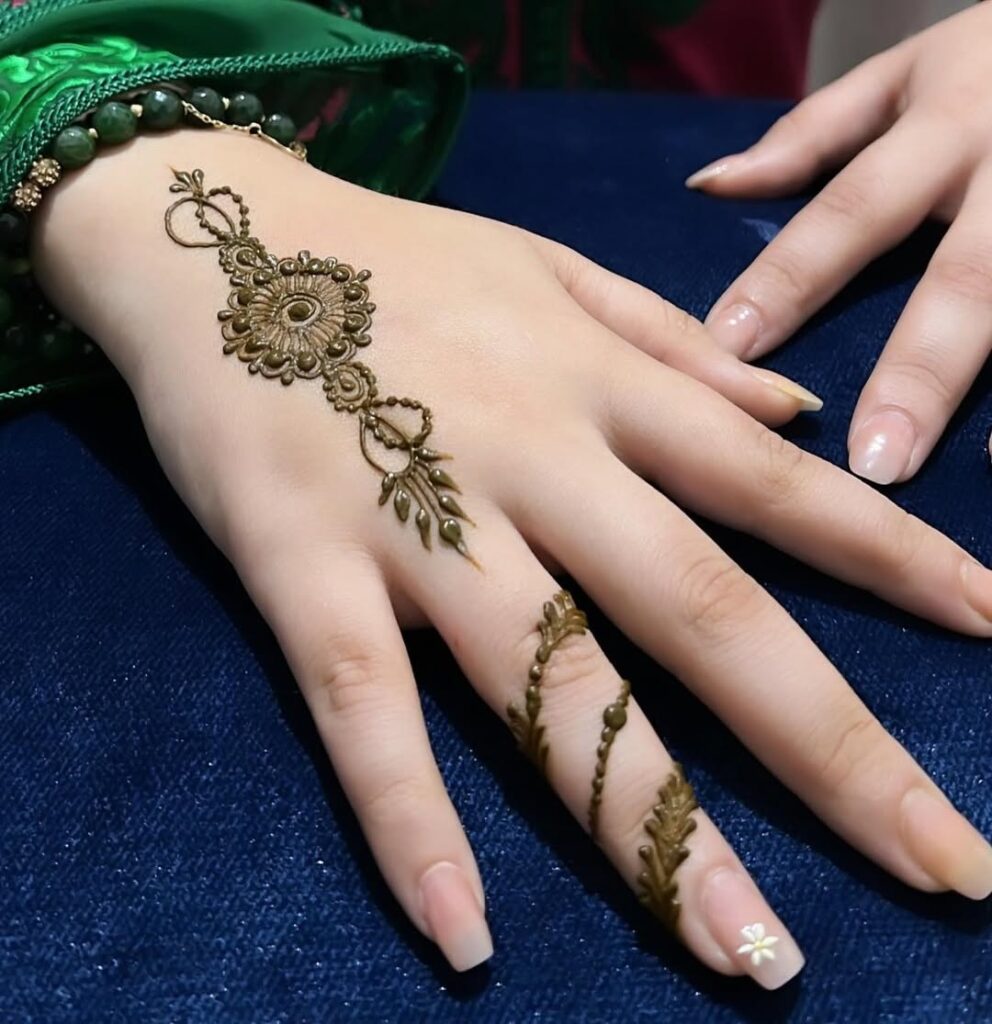 ring finger mehndi design