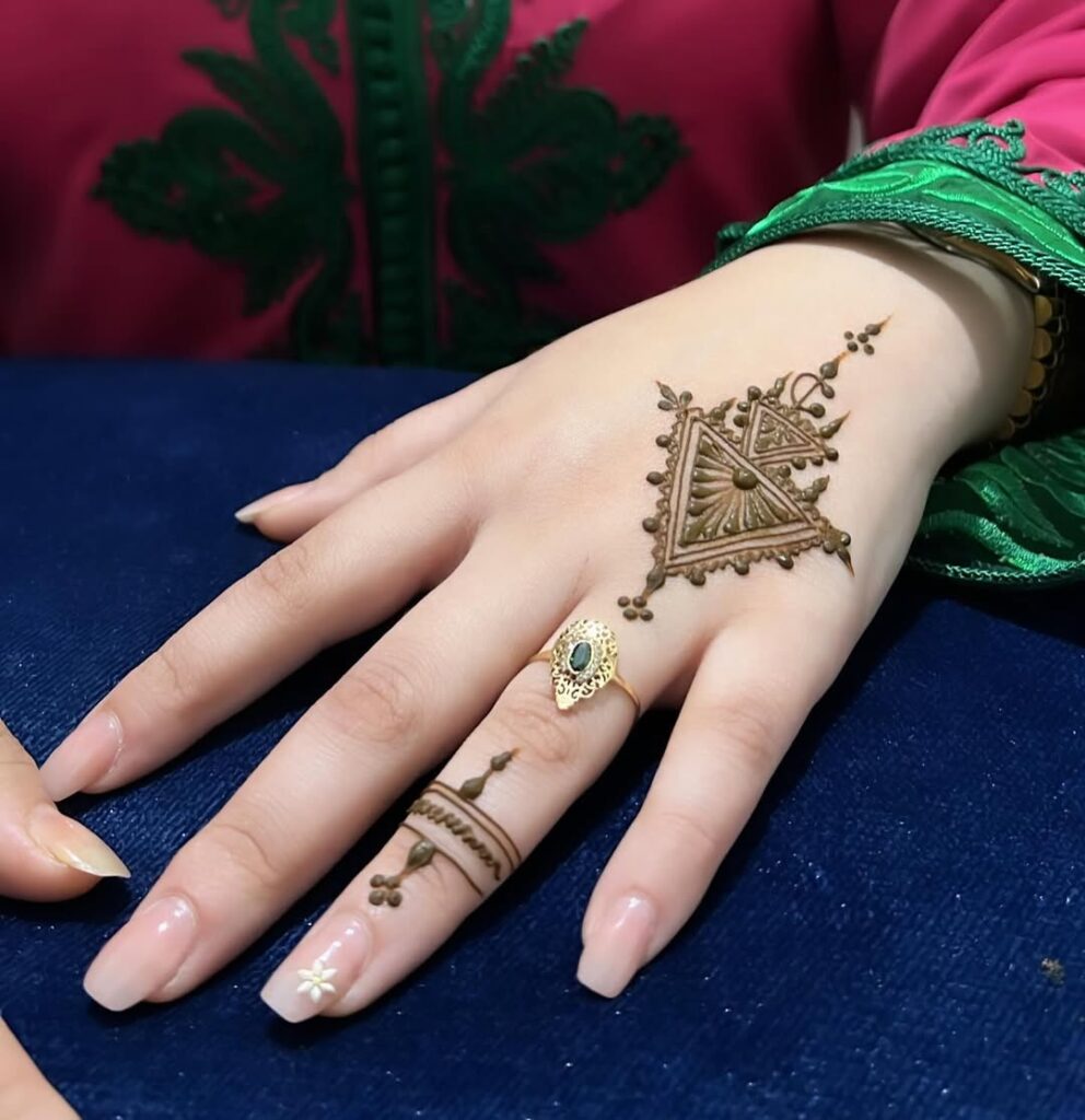 one finger mehndi design