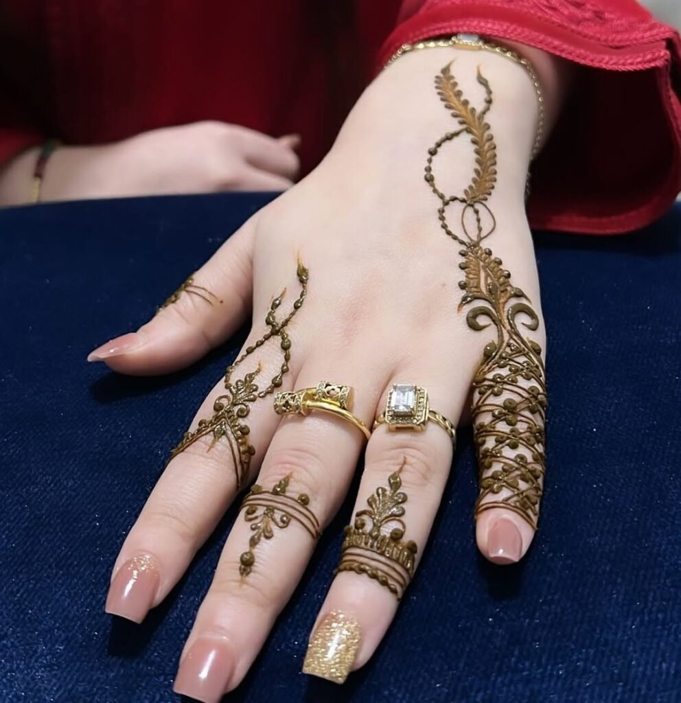 finger mehndi design easy and beautiful