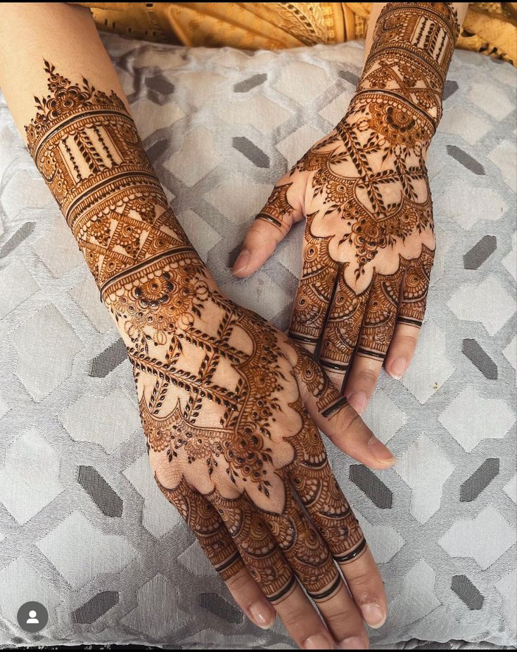 back full hand bridal mehndi design​

